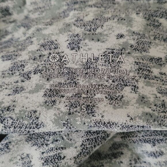 Athleta Elation Textured 7/8 Tight Size Small Meadow Snowfall Blue - Picture 4 of 10